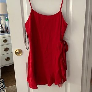 Lulus ruffle side tie dress